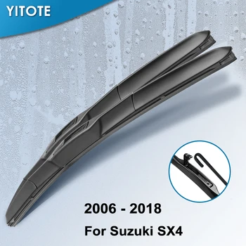 YITOTE Priekinio stiklo Valytuvas Hybrid Geležtės Suzuki SX4 / SX4 S-Cross Fit Kablys Ginklų Modelio Metai nuo 2006 iki 2018 m.