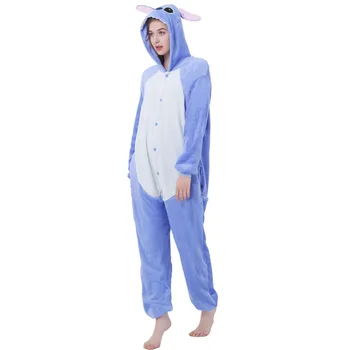 Dygsnio Kigurumi Onesie Suaugusių Moterų Gyvūnų Pižama Kostiumas Flanelė Šiltas, Minkštas Sleepwear Onepiece Žiemą Šiltas Pijama Cosplay