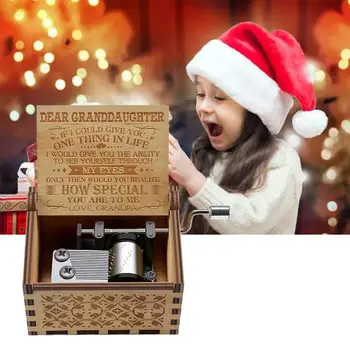 Kalėdų Dovanų Rankų darbo Klasikinė Medinė muzikinė Dėžutė Rankiniai Music Box Kaip Speciali Esi Man