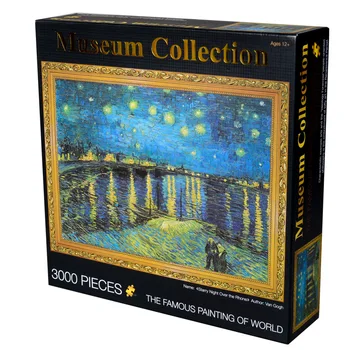 Puzzle 1000 Vienetų Van Gogho Meno Suaugusiųjų Žvaigždėtą Naktį Romantiška Dėlionės Smagu Aliejaus Tapybai Vaikų Švietimo Žaislai Vaikams Dovanos E5PT