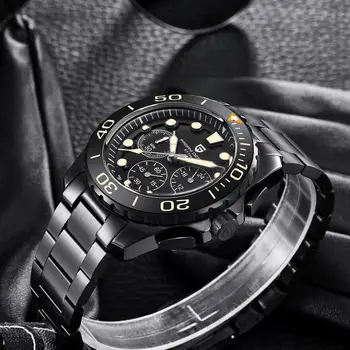 PAGANI DIZAINAS Originalus prekių Viršuje Prabangius Kvarcas vyriški Laikrodžiai Mados Atsitiktinis Sporto Chronograph Karinės Vandeniui Žiūrėti 2020 m.
