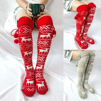 Kalėdų 2020 m. Moteris SocksFashion Ponios Medvilnės Viduryje Vamzdis, Puskojinės, Kojinės, Blauzdos Kojinės Naujo Dizaino Patogus Calcetines носки